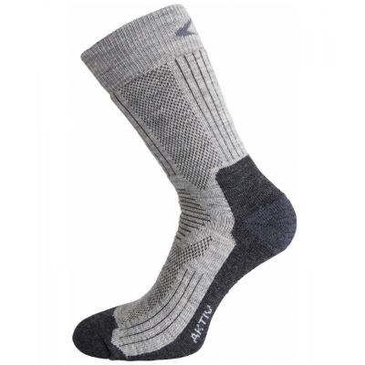 Ulvang Aktiv Merinoullstrumpa Grey Melange/Charcoal Melange