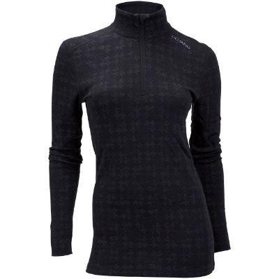 Ulvang Maristua turtle neck w_zip W Black/Charcoal Melange
