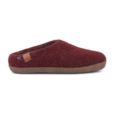 Green Comfort Gröna Comfort Wool Makalu Tofflor Wine