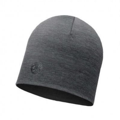 Buff tjockt merinoull vanligt hatt Grey