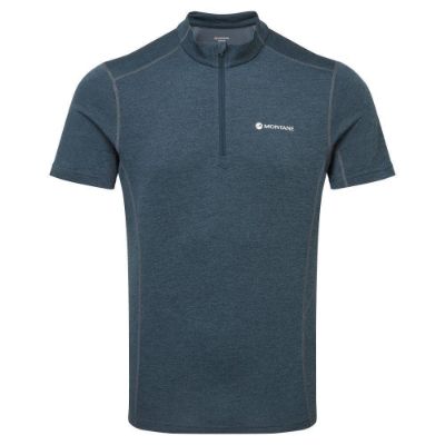 Montane Dart Zip T-Shirt Orion Blue