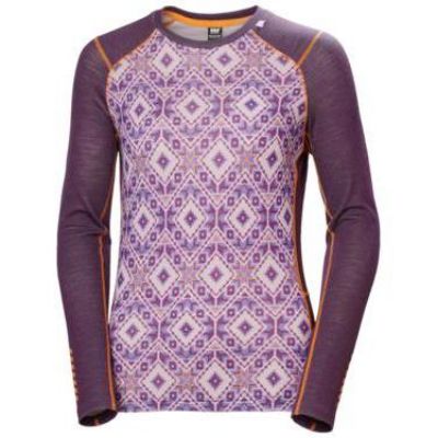 Helly Hansen LIFA Merino Midweight Graphic Crew Lilac