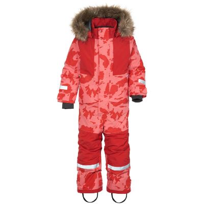 Didriksons Björnen Kids Coverall Print 491/Island Pr Peach