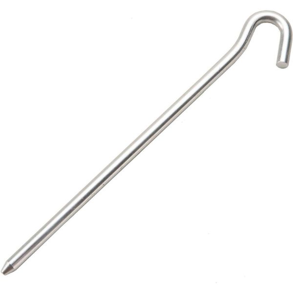 Nordpol Trådpløk Alu, 18 cm, rund, 6 stk. Blank. Aluminium